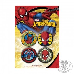 Zestaw licencyjnych przypinek - Spiderman 4 szt - PINS, PRZYPINKA